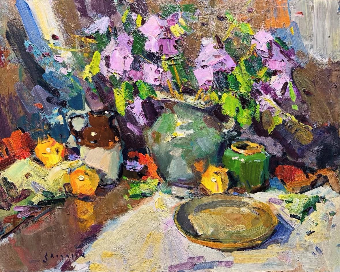 A painting of flowers and a plate
AI-generated content may be incorrect. A painting of flowers and a plate
AI-generated content may be incorrect.