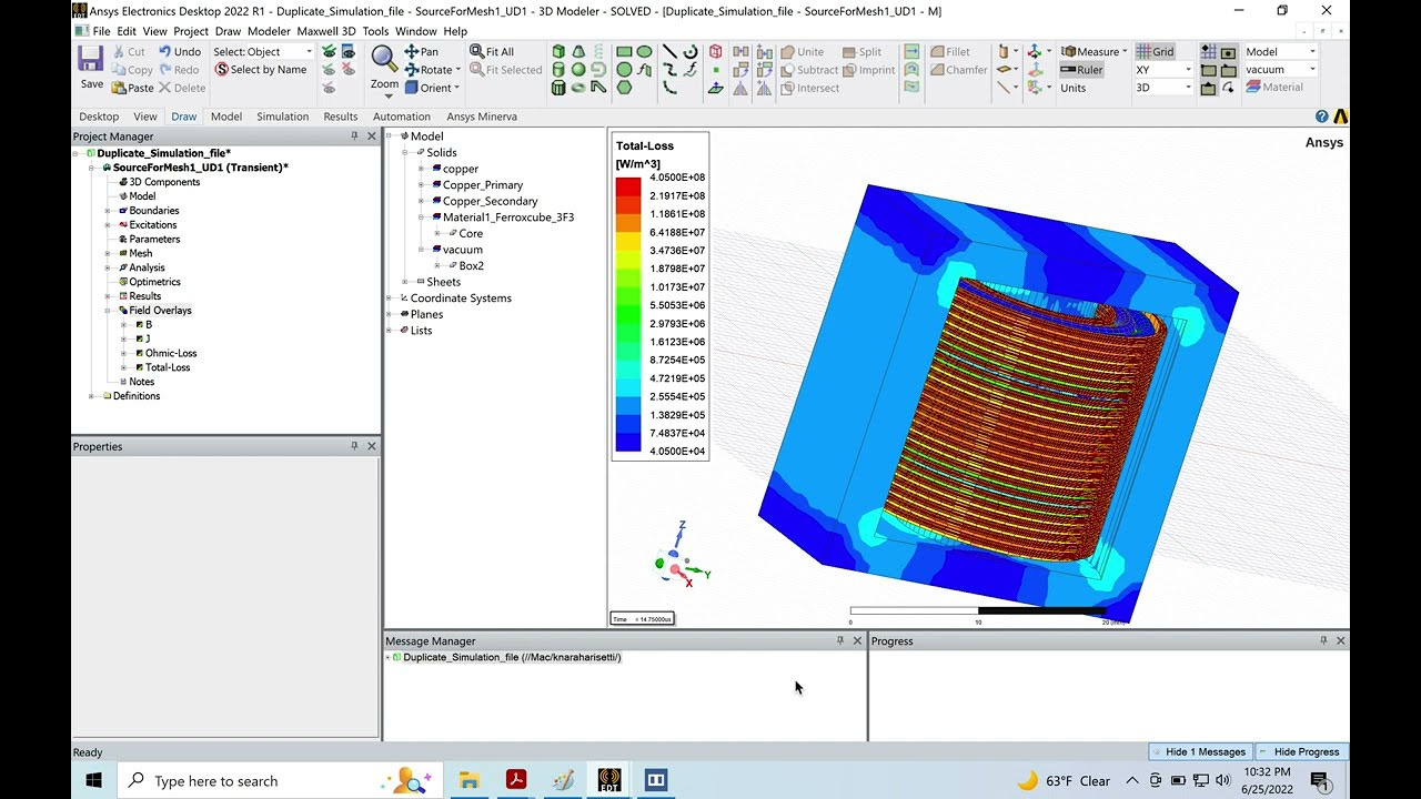 Ansys Maxwell : High Frequency Power Transformer Simulation (2D , 3D Transient ) Ansys Maxwell : High Frequency Power Transformer Simulation (2D , 3D Transient )
