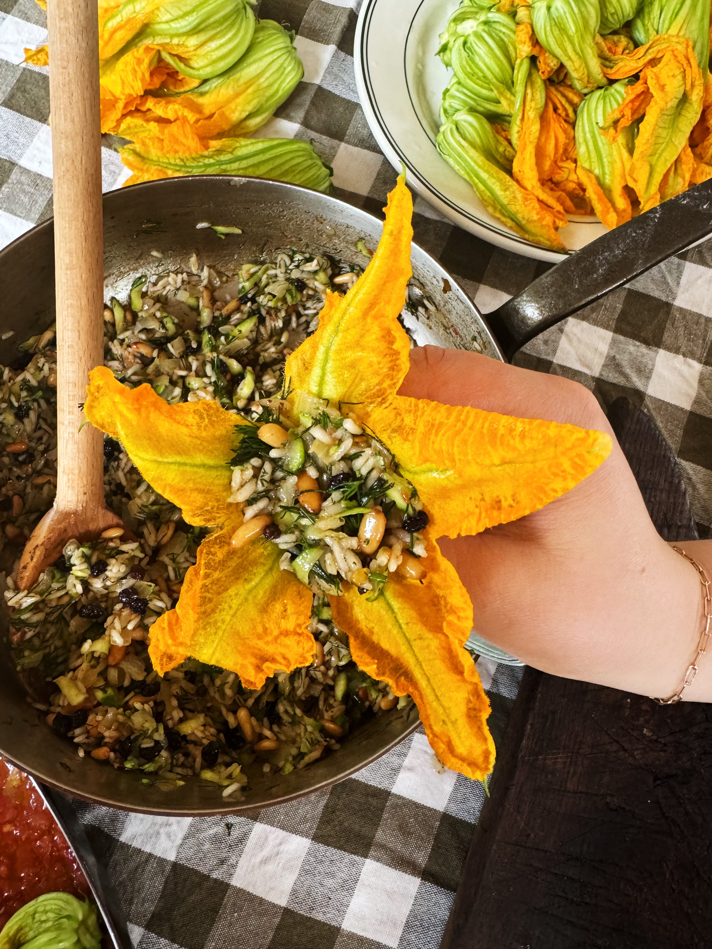 Zucchini flowers - by Julia Busuttil Nishimura - Ostro