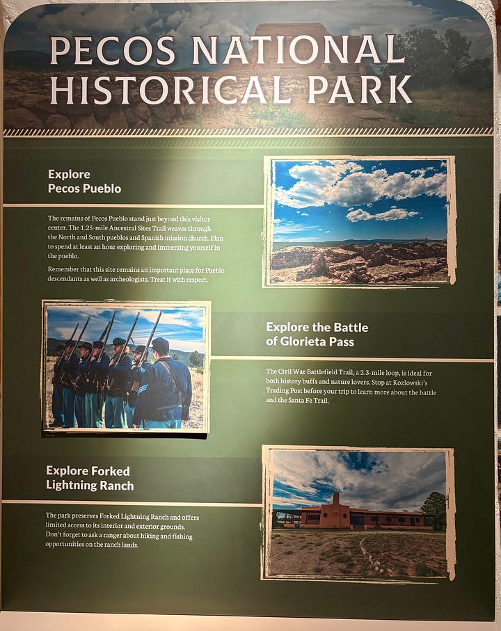 Park overview and display at Pecos National Historical Park