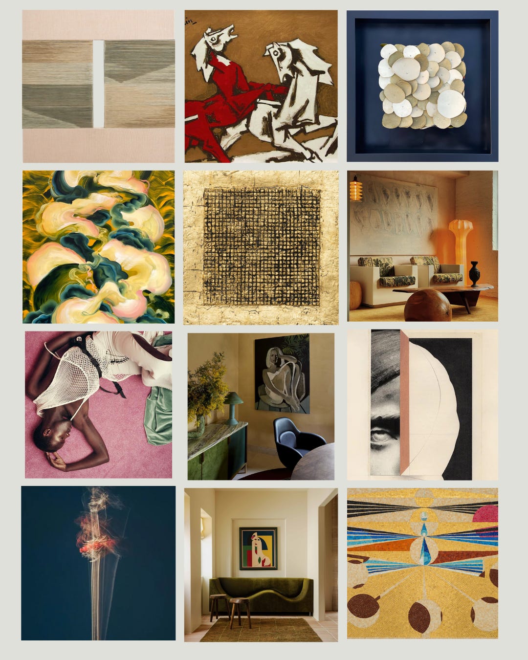 Contemporary Luxe: Refined materials, sculptural art, and polished interiors — brass, velvet, and precise craftsmanship.