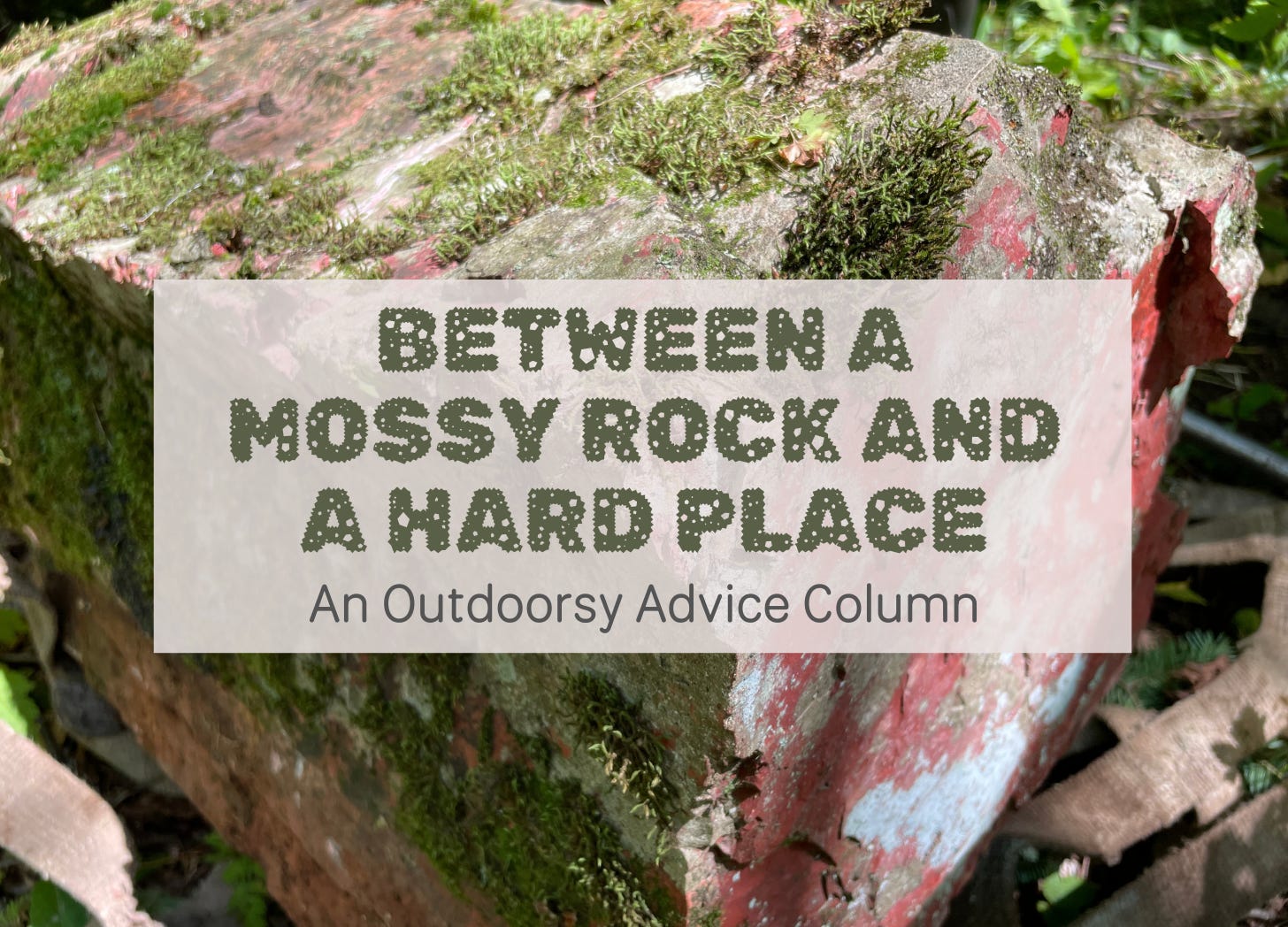 Between A Mossy Rock & A Hard Place: An Outdoorsy Advice Column