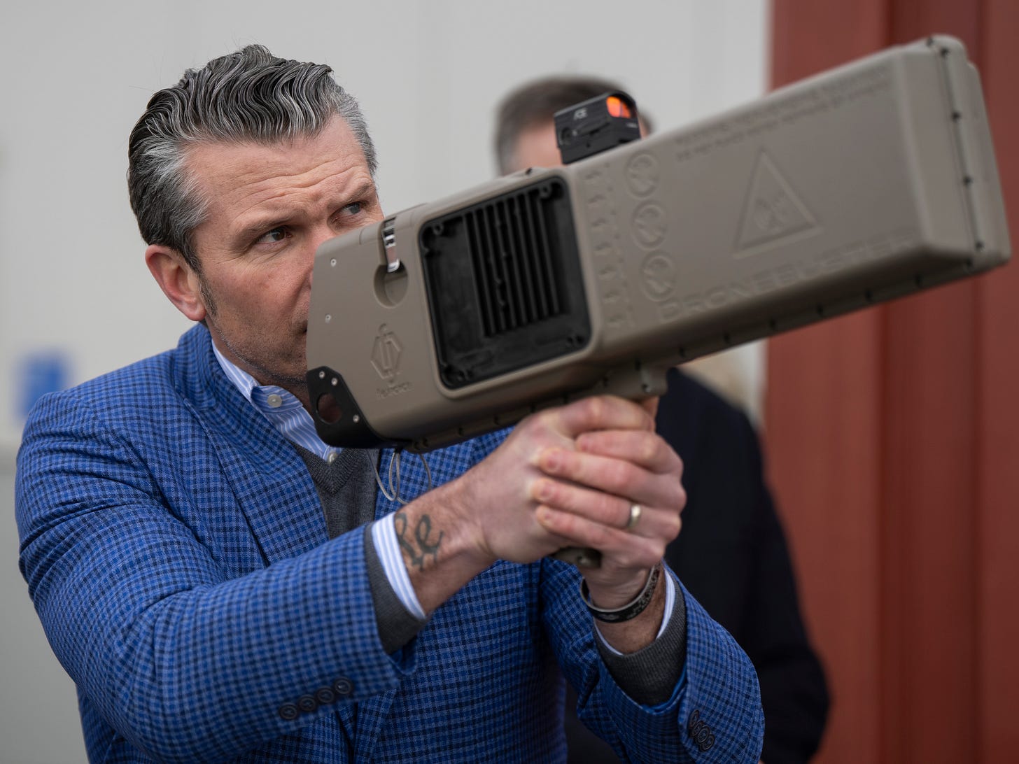 File:Pete Hegseth tests a Dronebuster while touring the 3rd Battalion, 10th  Mountain Division (3-10 MTN) Warriors and Foreign Legion Force Poland  Battle Group in Powidz, Poland, February 15, 2025.jpg - Wikimedia Commons