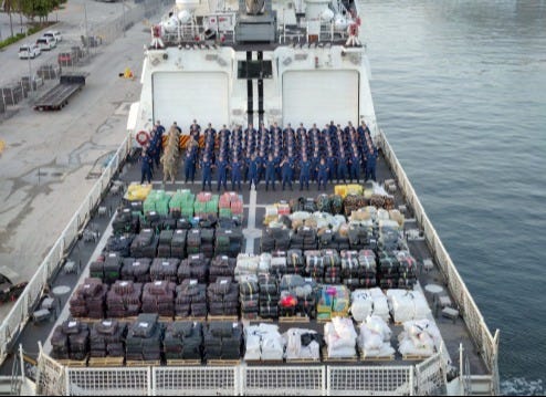 The USS Coast Guard Cutter Hamilton arrives at Port Everglades, Florida, with a record haul of confiscated drugs (August 25, 2025) The USS Coast Guard Cutter Hamilton arrives at Port Everglades, Florida, with a record haul of confiscated drugs (August 25, 2025)