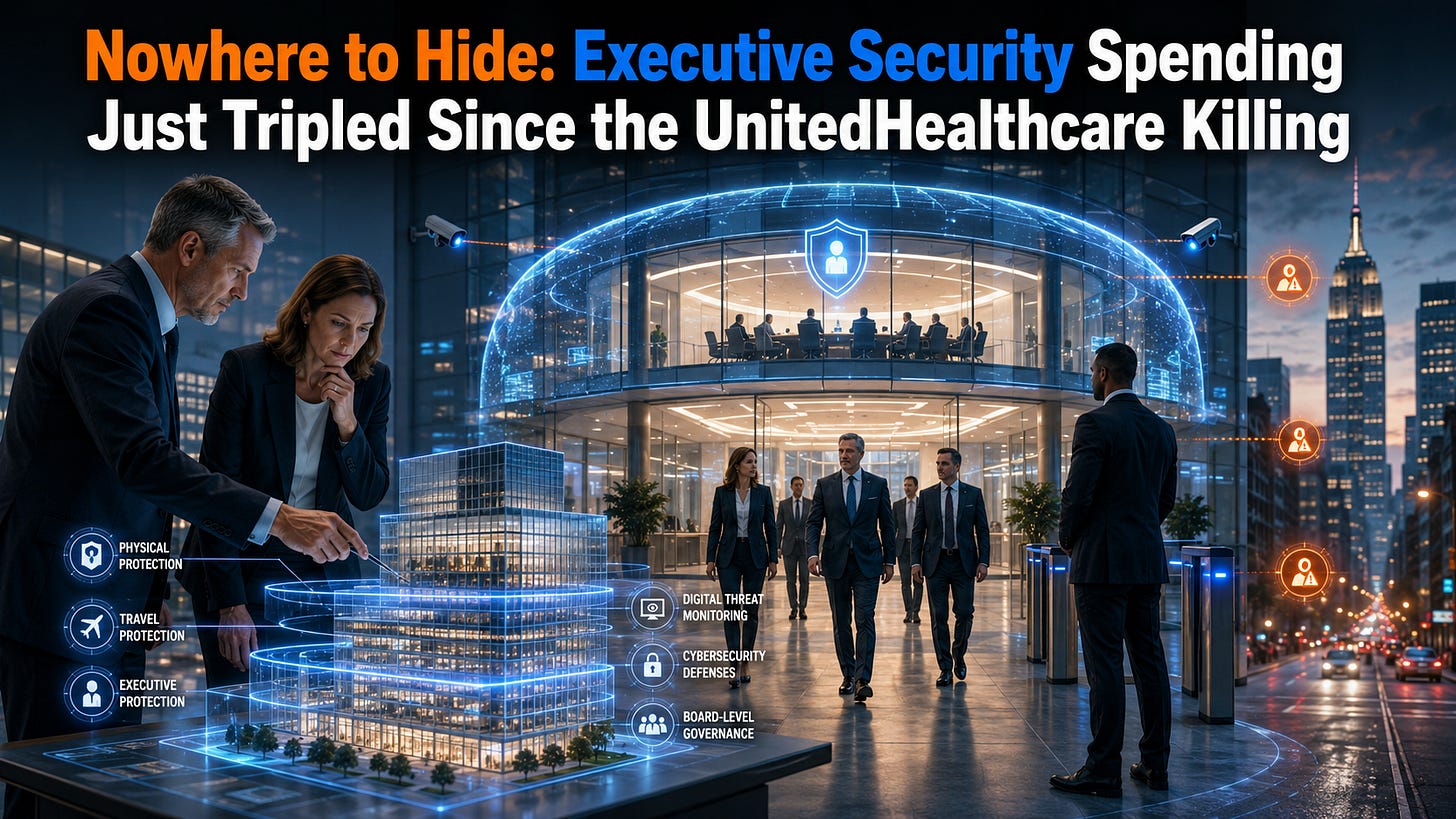 Executive Security Spending Tripled Since the UnitedHealthcare Killing