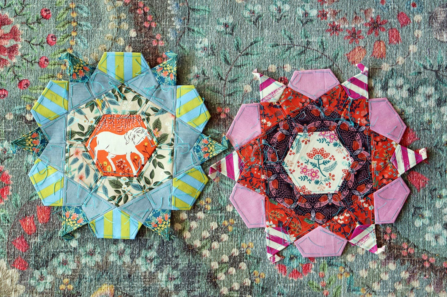 Normal Labour Process Slow Stitching - by Rachel LaBour - stitched in color