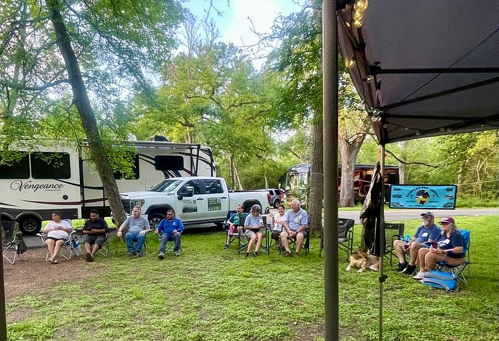 Photos of our gatherings and the worship tent.