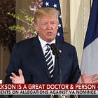 Trump Supports V.A. Pick Dr. Ronny Jackson, While Driving Bus Over Ronny-Jackson-Shaped Bump
