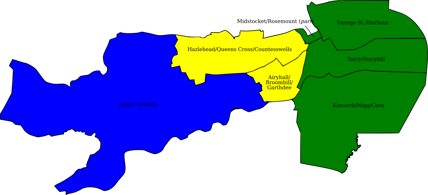 Wards of the Aberdeen South constituency, 2022
