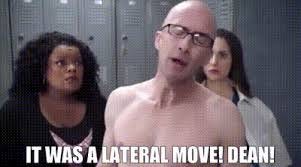 YARN | - It was a lateral move! - Dean! | Community (2009) - S04E11 Basic  Human Anatomy | Video clips by quotes | fe408250 | 紗