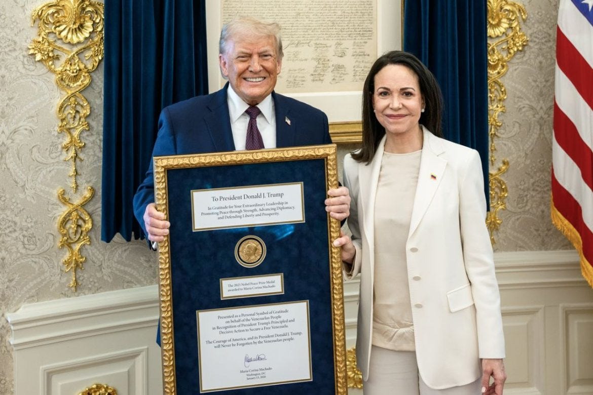 María Corina Machado gives her Nobel Peace Prize to Trump - Buenos ...