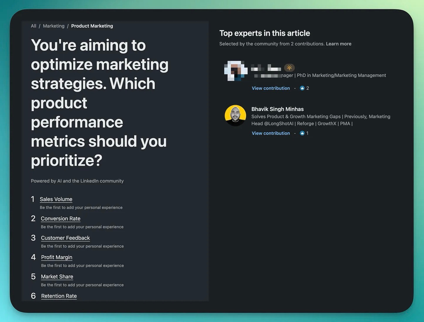 product marketing collaborative article