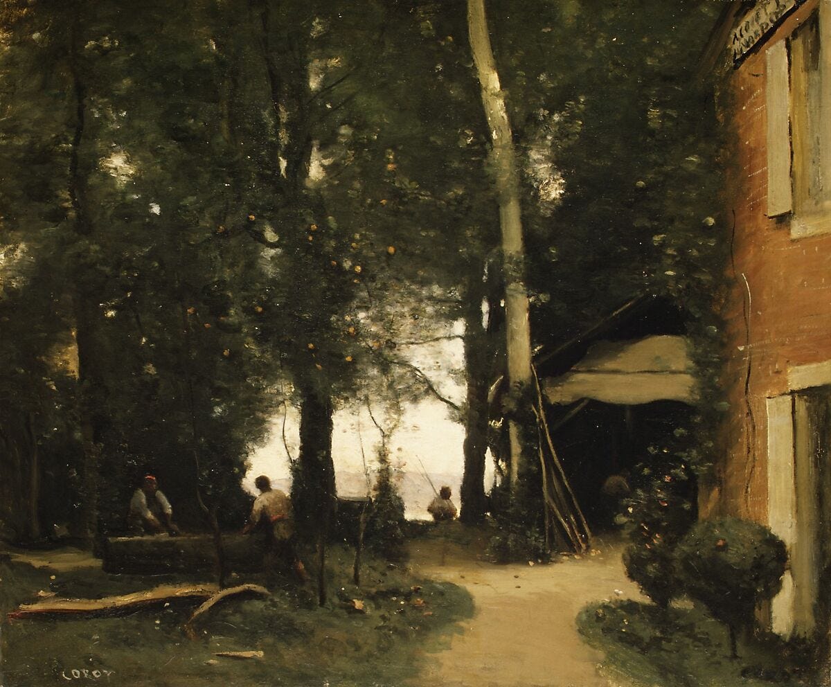 The Banks of the Seine at Conflans, Camille Corot (French, Paris 1796–1875 Paris), Oil on canvas