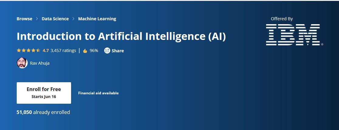 best AI course on Coursera
