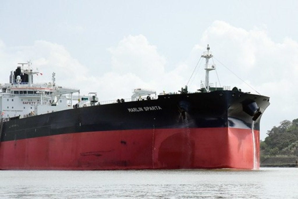 Large freighters in the Panama Canal