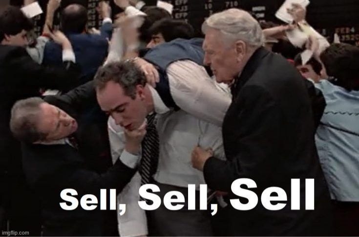 scene from Trading Places when the Dukes' trader is carried from the floor exhausted. scene from Trading Places when the Dukes' trader is carried from the floor exhausted.