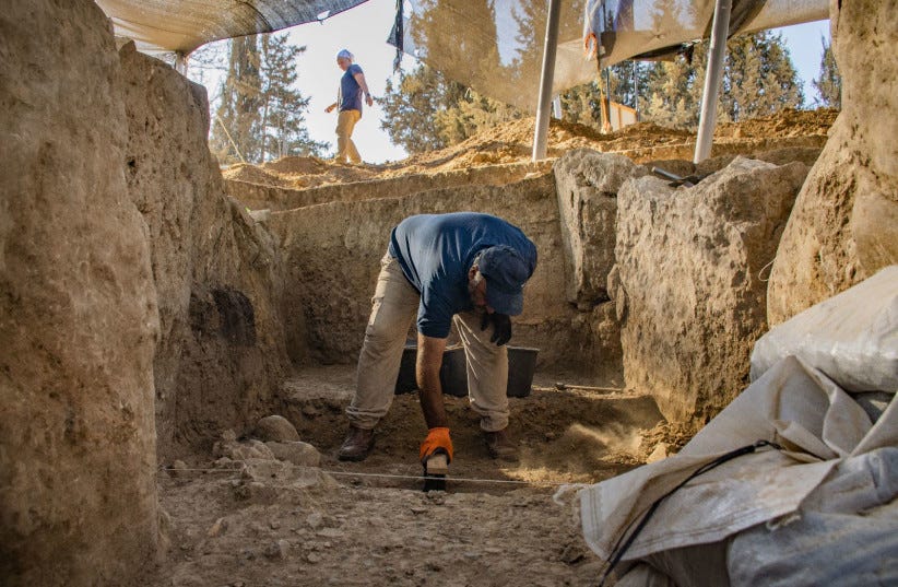 The ancient gate at Tel Erani. (photo credit: YOLI SCHWARTZ/ISRAEL ANTIQUITIES AUTHORITY)