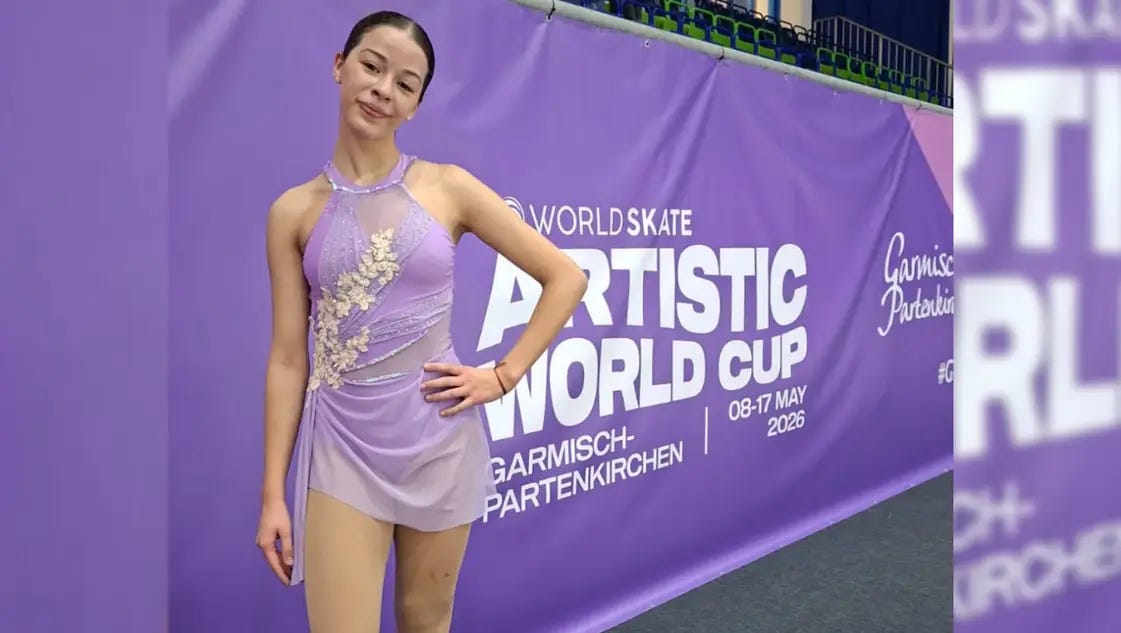 "Fue una experiencia positiva": Isabella Lameiro representó a Bahía en la Copa del Mundo de patín artístico