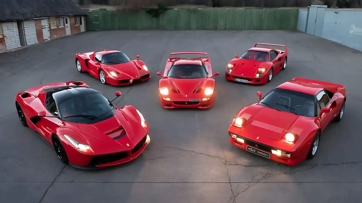 Five collectible Ferrari supercars sell at the one auction for almost $30 million Five collectible Ferrari supercars sell at the one auction for almost $30 million
