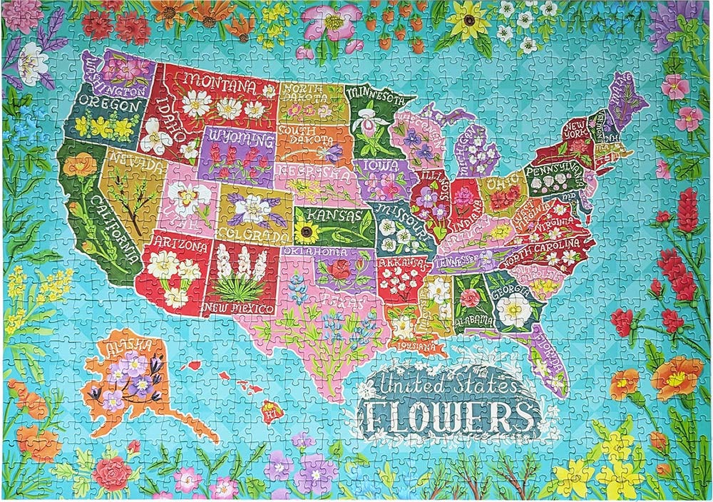 RoseArt SoftTouch Flower Map Jigsaw Puzzle