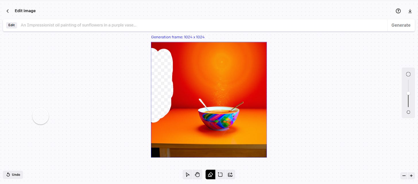 AI-generated image of bowl of cosmic soup