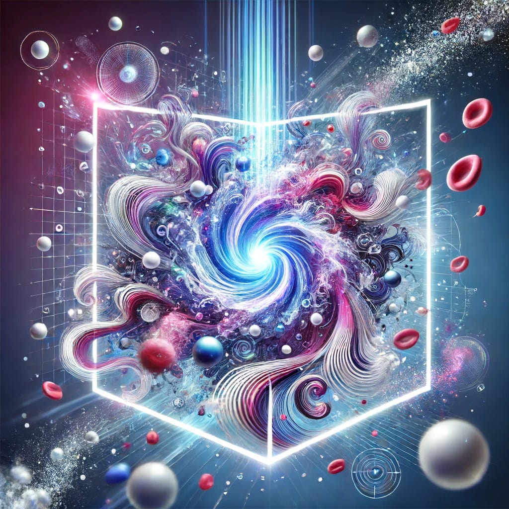 A highly creative and artistic square image focused on ozone therapy and Ultraviolet Blood Irradiation (UBI) therapy. The image should feature abstract and dynamic elements such as swirling ozone molecules, radiant beams of ultraviolet light, and stylized blood cells. Use a vibrant and innovative color palette with shades of blue, purple, and white, incorporating glowing and neon effects to convey a sense of advanced medical technology. The design should be clean, modern, and visually captivating without any text. A highly creative and artistic square image focused on ozone therapy and Ultraviolet Blood Irradiation (UBI) therapy. The image should feature abstract and dynamic elements such as swirling ozone molecules, radiant beams of ultraviolet light, and stylized blood cells. Use a vibrant and innovative color palette with shades of blue, purple, and white, incorporating glowing and neon effects to convey a sense of advanced medical technology. The design should be clean, modern, and visually captivating without any text.