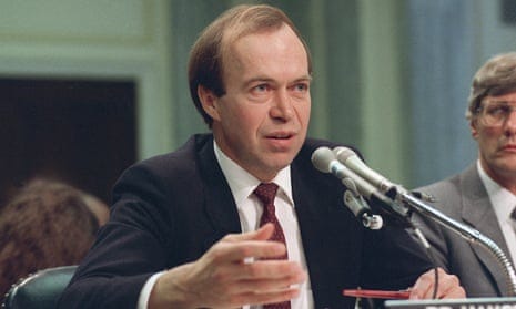 In this May 9, 1989 file photo, Dr. James Hansen, director of NASAโs Goddard Institute for Space Studies in New York, testifies before a Senate Transportation subcommittee on Capitol Hill in Washington, D.C., a year after his history-making testimony telling the world that global warming was here and would get worse. In this May 9, 1989 file photo, Dr. James Hansen, director of NASAโs Goddard Institute for Space Studies in New York, testifies before a Senate Transportation subcommittee on Capitol Hill in Washington, D.C., a year after his history-making testimony telling the world that global warming was here and would get worse.