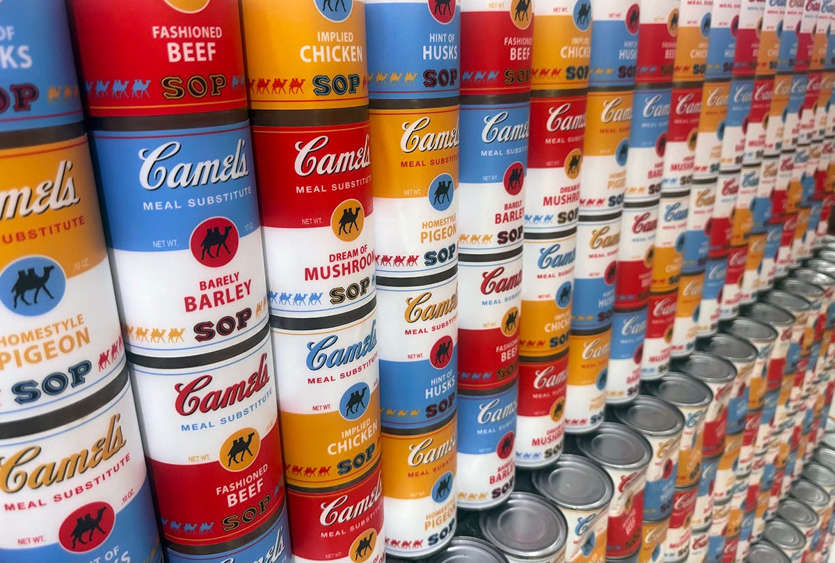 Soup cans at Omega Mart in Las Vegas