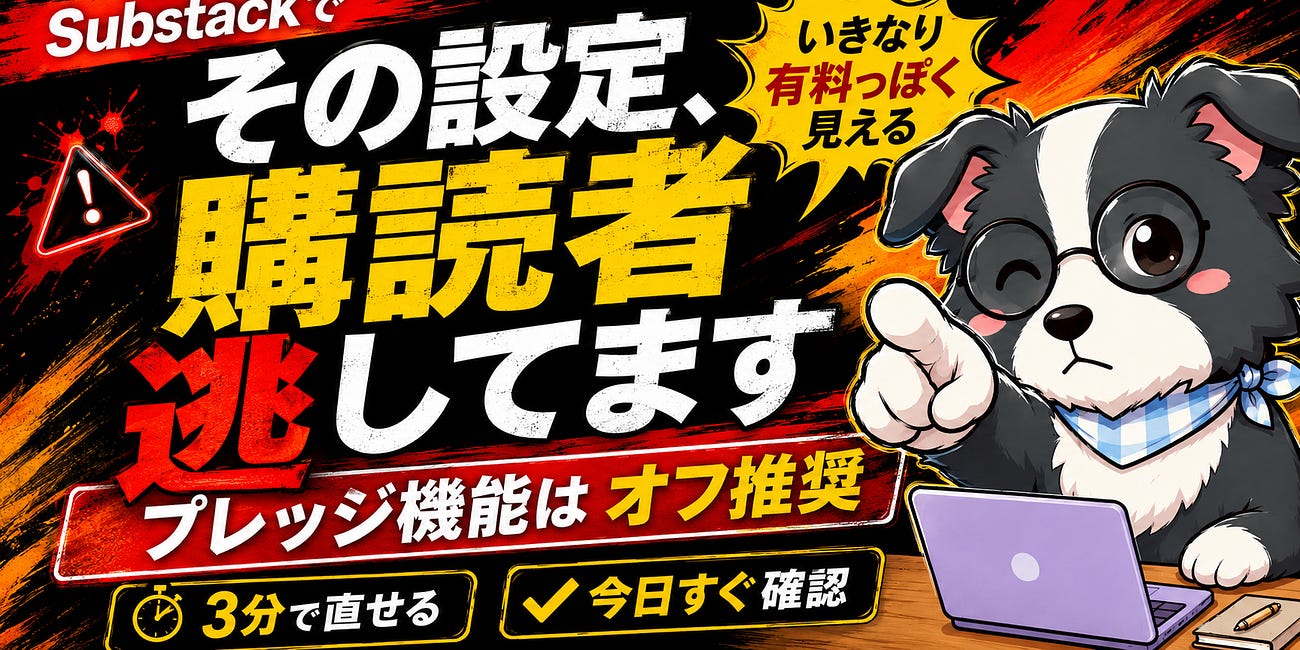 【これ、罠です】サブスタのプレッジ機能はオフ推奨