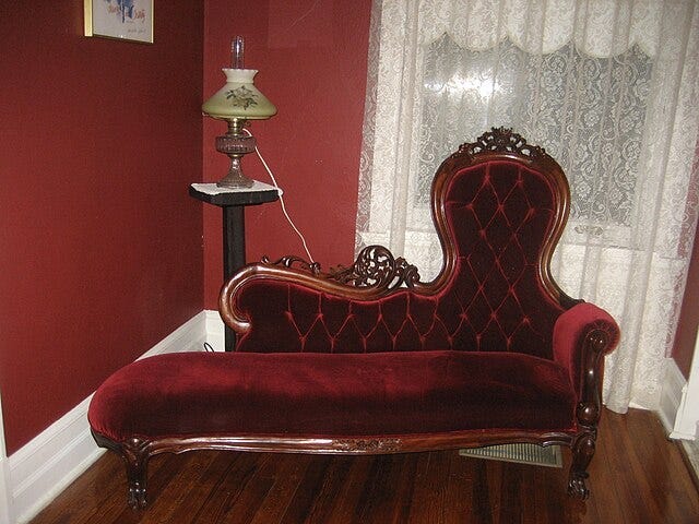 A fainting couch not designed for fainting A fainting couch not designed for fainting