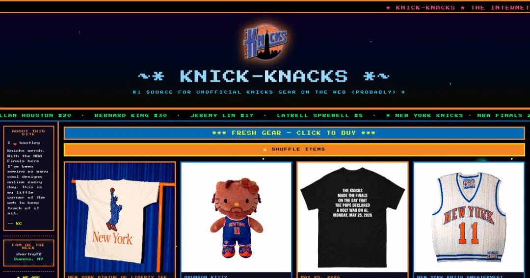 Bootleg Knicks champ merch, a Tartan Fenway takeover, the co$t of FWC Stadium experiences, impending lockouts and NIL changes
