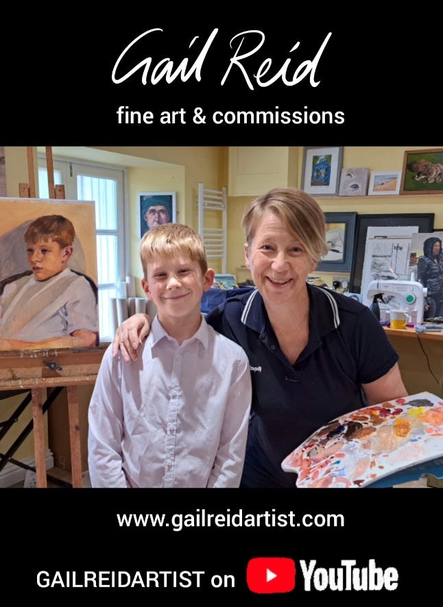 Gail and Tom with his portrait