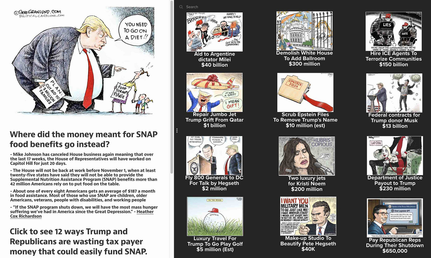 Where did the money meant for SNAP food benefits go? Check this illustrated guide!