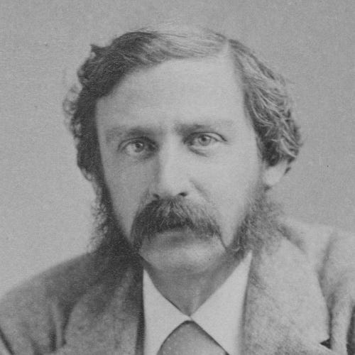 Black-and-white photograph of author Bret Harte, who wrote the short story "The Jersey Centenarian." Black-and-white photograph of author Bret Harte, who wrote the short story "The Jersey Centenarian."