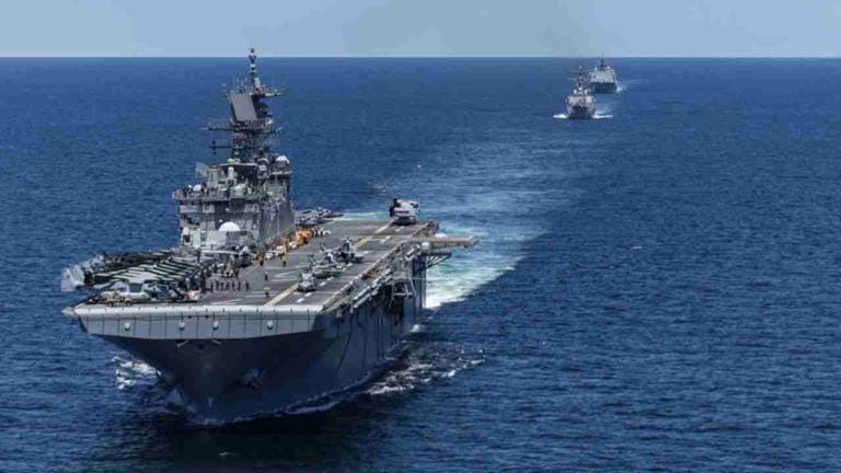 US shows images of military ships heading toward Venezuela’s coast (X @SA_Defensa) US shows images of military ships heading toward Venezuela’s coast (X @SA_Defensa)