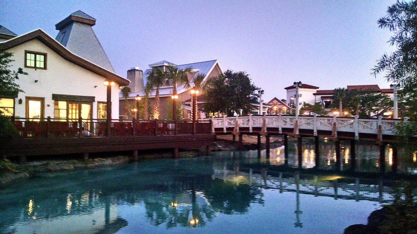 The waterfront at Disney Springs. Image: elisfkc via Wikimedia Commons The waterfront at Disney Springs. Image: elisfkc via Wikimedia Commons