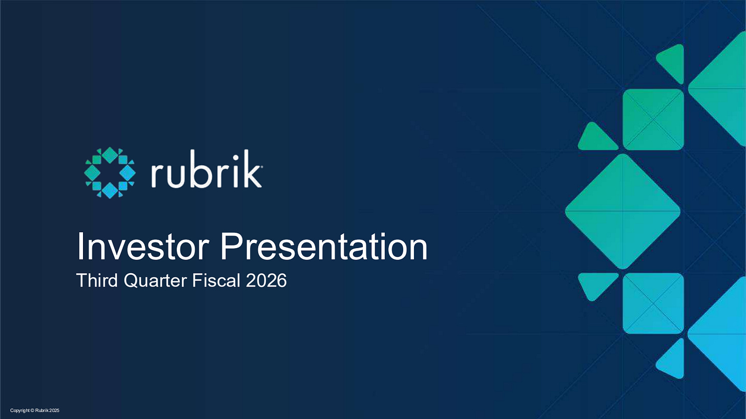 RBRK Q3 2026 Earnings Report on 12/4/2025