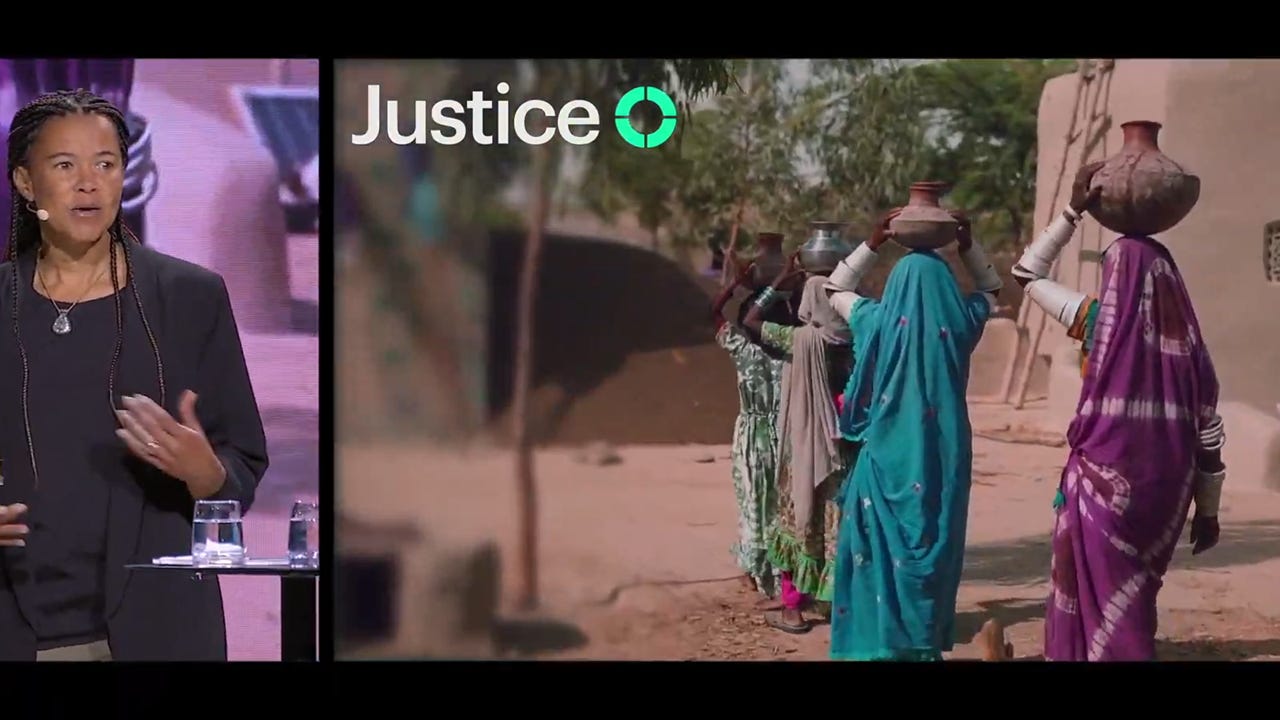 Christina Hicks presenting justice content of EAT Lancet 2.0