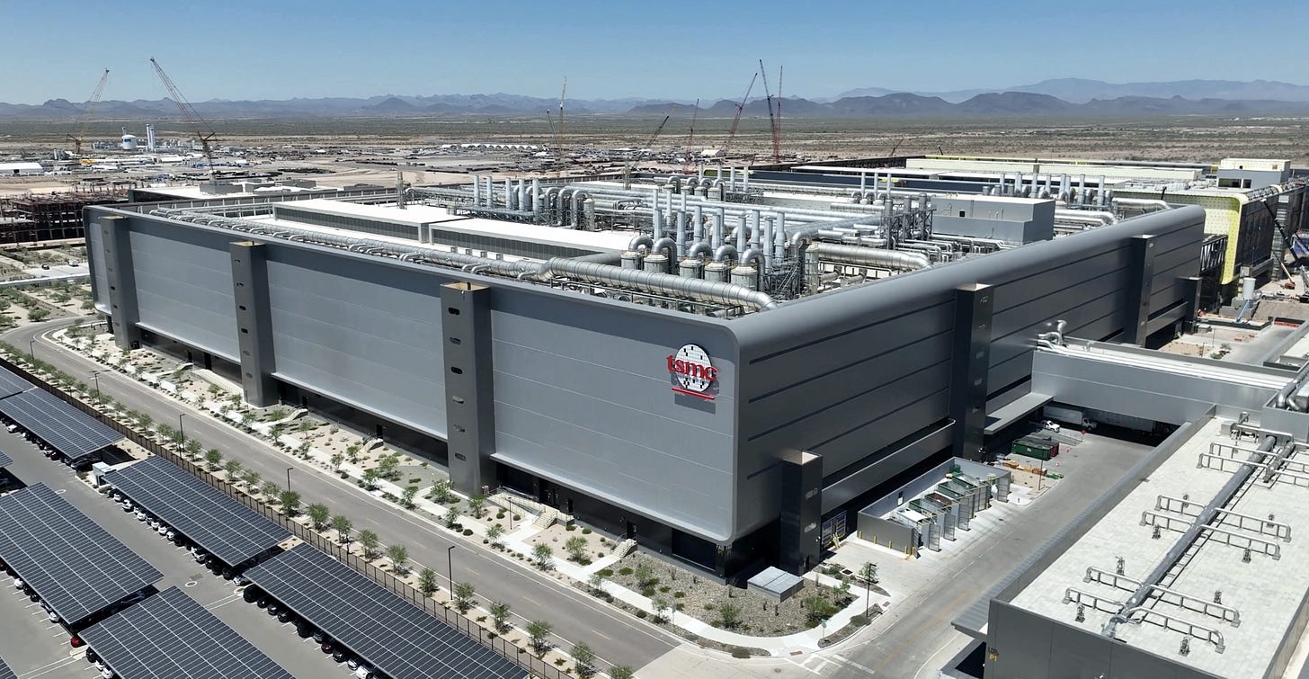 Exterior aerial photo of TSMC building in Phoenix Exterior aerial photo of TSMC building in Phoenix