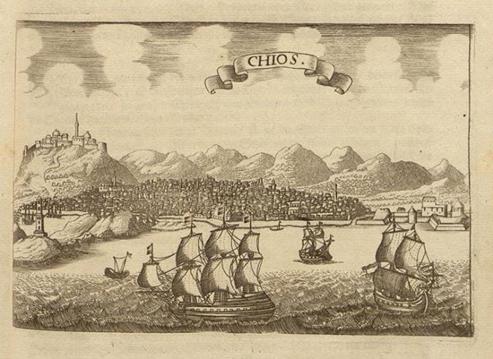 Osmanlı Dönemi Sakız Adası 17. yüzyıl Chios Island 17th century