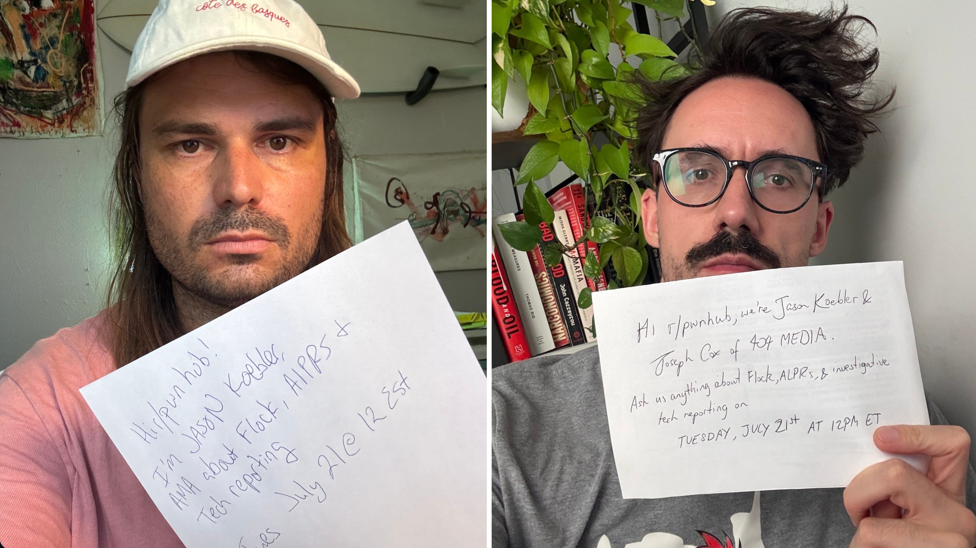 AMA Starts Soon: The Reporters Who Exposed Flock's License Plate Leak (Tuesday, July 21st)
