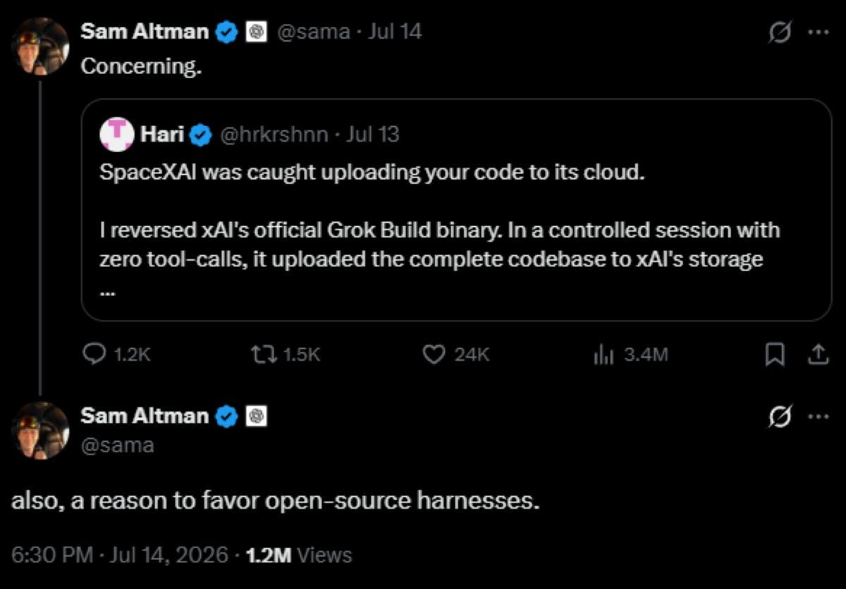 Альтман не упустил возможности потроллить [Источник: Twitter]   