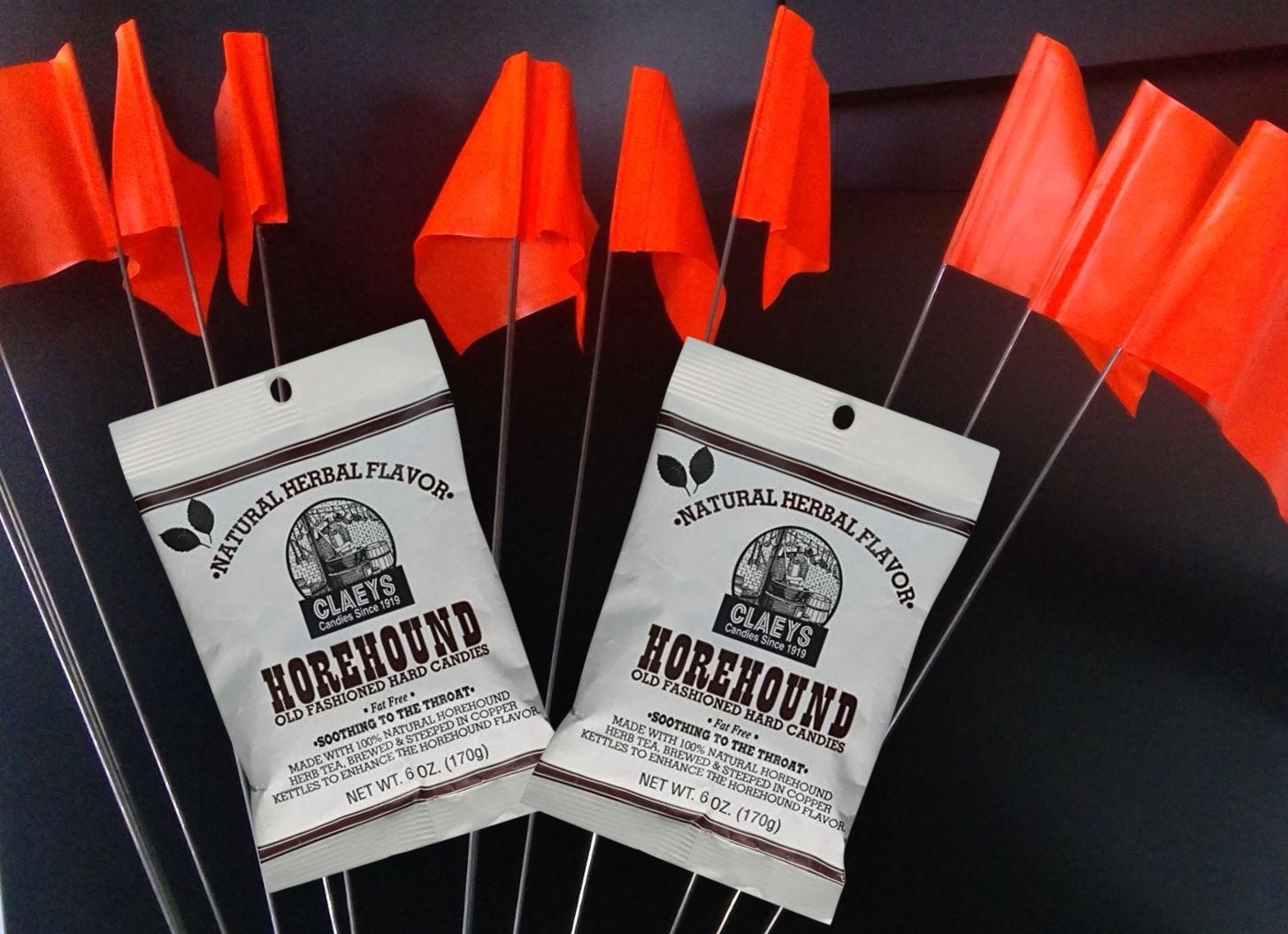 True Value Hardware has both marking flags and horehounds.