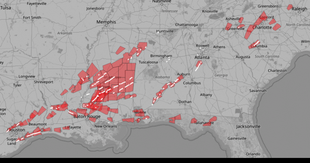 Severe Storms & Tornadoes in the South