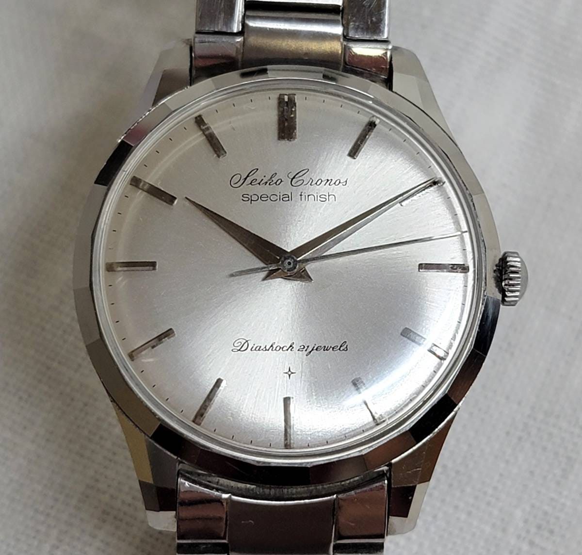 デッドストック品　セイコー　クロノス　スペシャルフィニッシュ　箱・オリジナルブレス付き　SEIKO　CRONOS　SPECIAL　FINISH