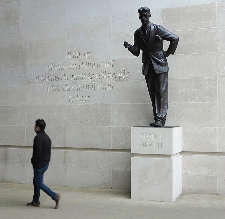 George Orwell's statue in London George Orwell's statue in London
