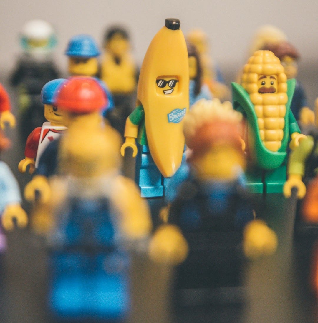 close-up photo of assorted LEGO Minifigs close-up photo of assorted LEGO Minifigs