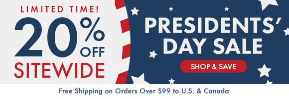 Presidents' Day Sale: Get 20% Off Sitewide