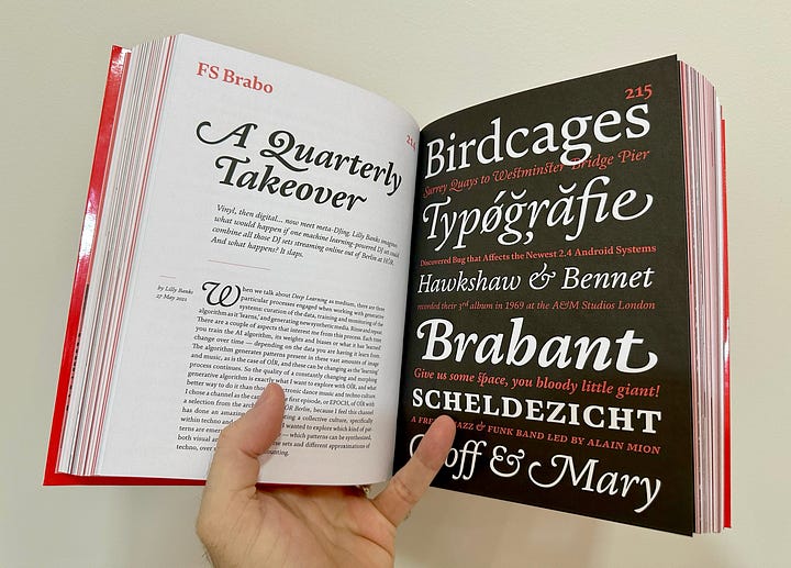 Imagens do livro Specimen №0̷: Desenho Tipográfico, por Fernando Mello.