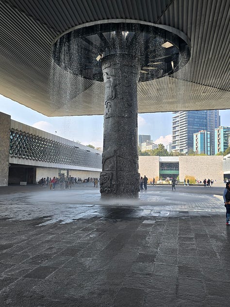 Statues and fountains at the Anthropology Museum